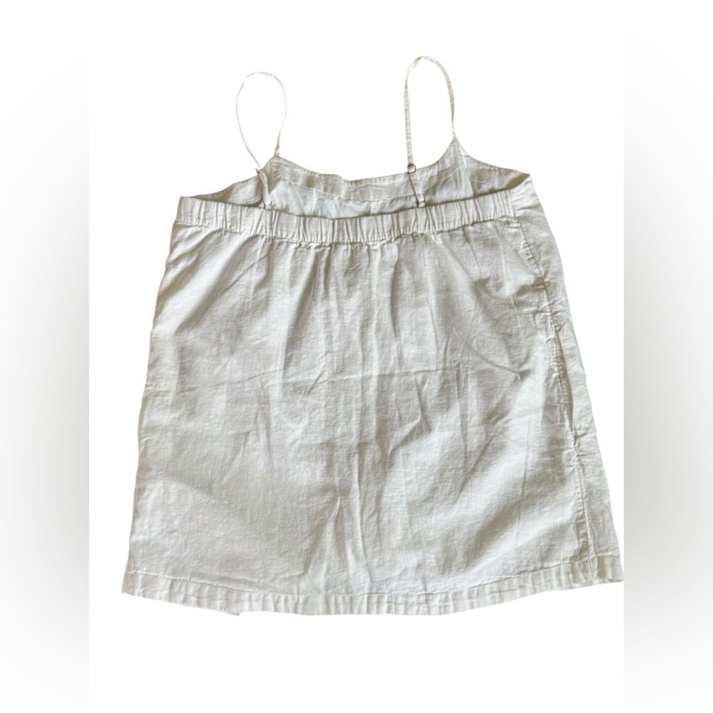 A&F white linen blend button details 100% cotton skort Mini Dress jumpsuit - Picture 5 of 6